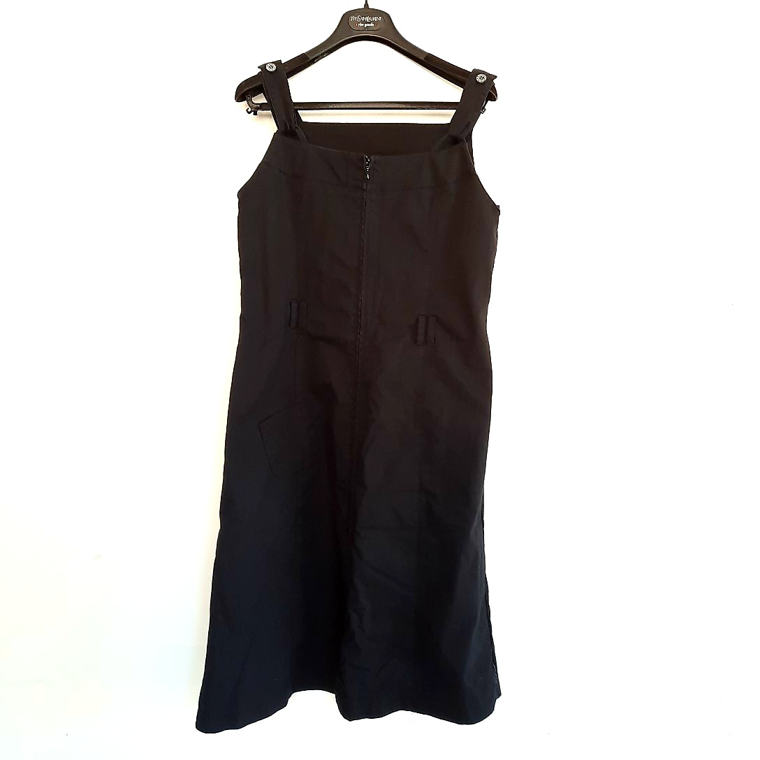 Robe coton noir à bretelles CHRISMAS'S T 38/40  -  reconditionné disponible sur Label Emmaüs